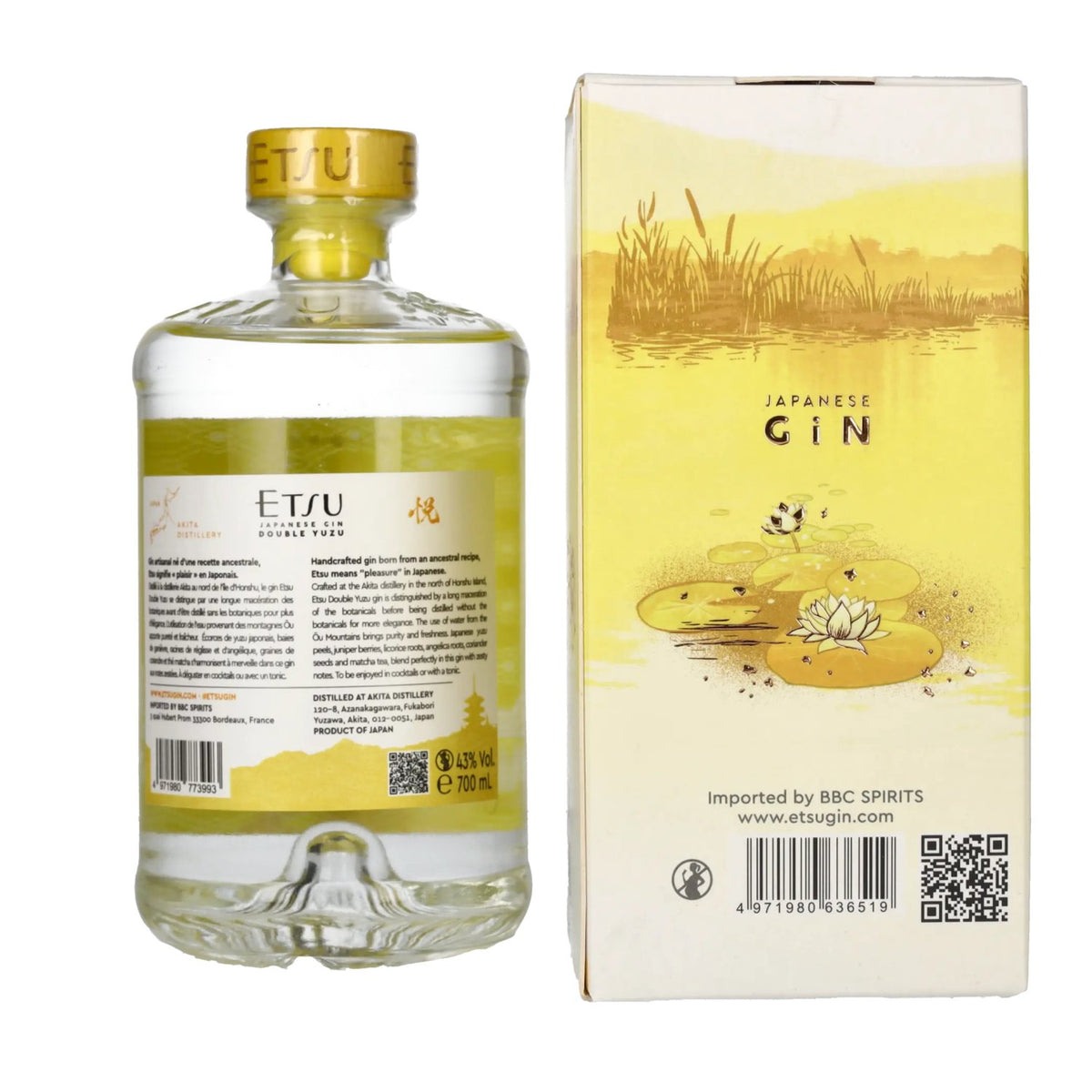 Etsu Gin DOUBLE YUZU Limited Edition 43% vol. 0,7 l in geschenkverpakking