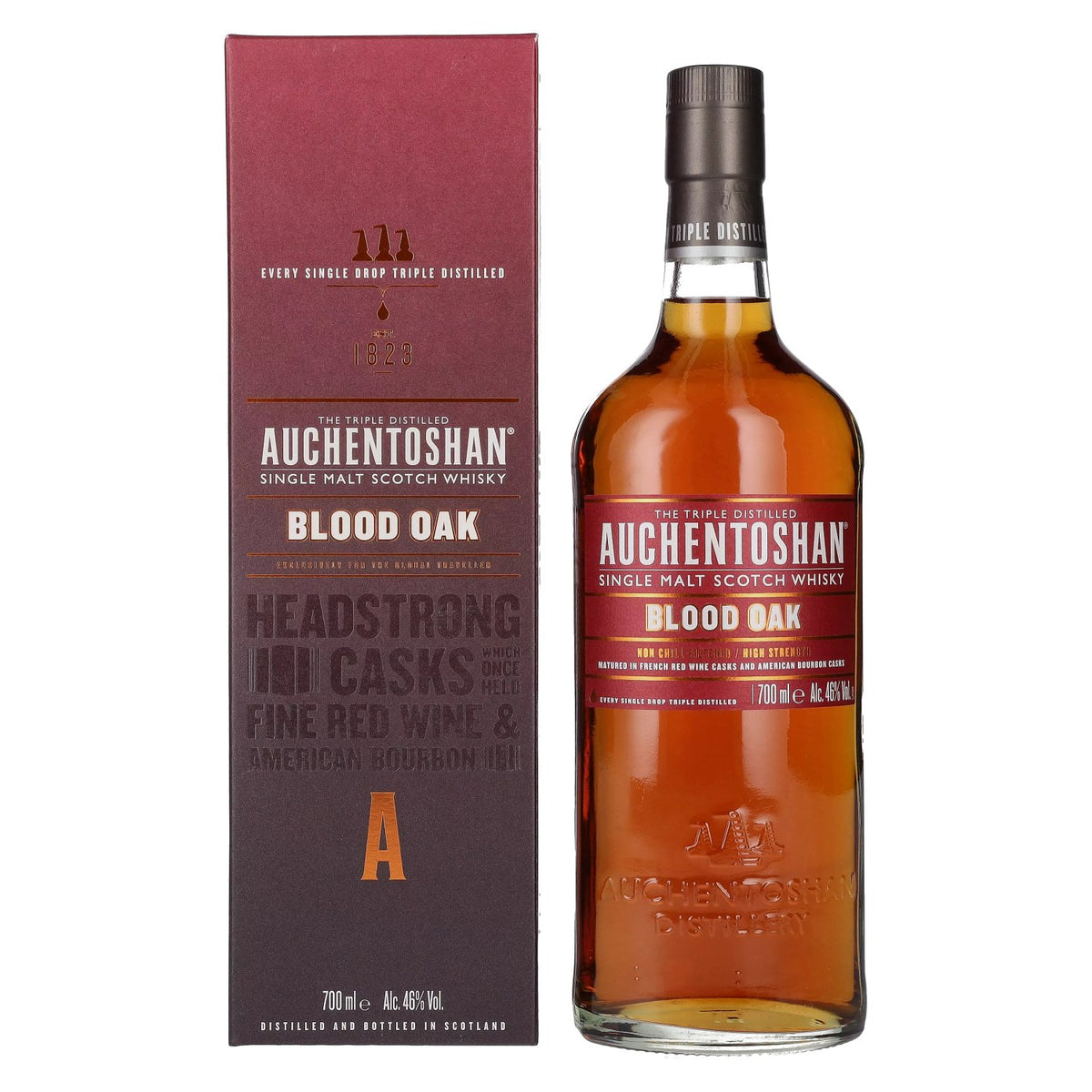 Auchentoshan BLOOD OAK Single Malt Scotch Whisky 46% Vol. 0,7l in geschenkverpakking
