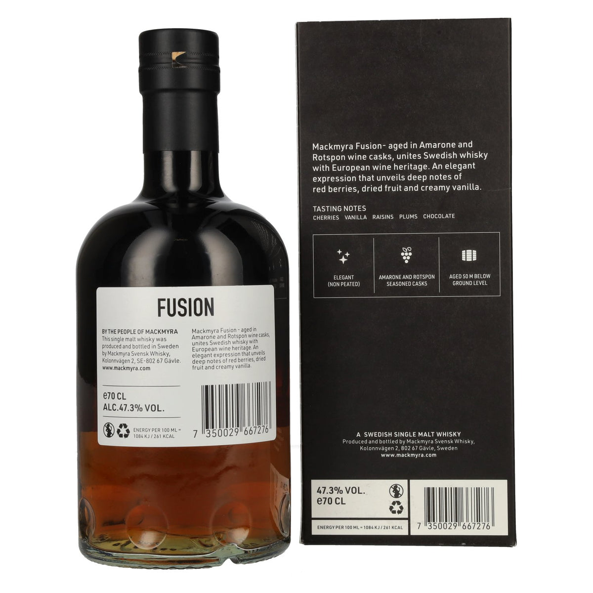 Mackmyra FUSION Swedish Single Malt Whisky Limited Edition 47,3% Vol. 0,7l in gift box