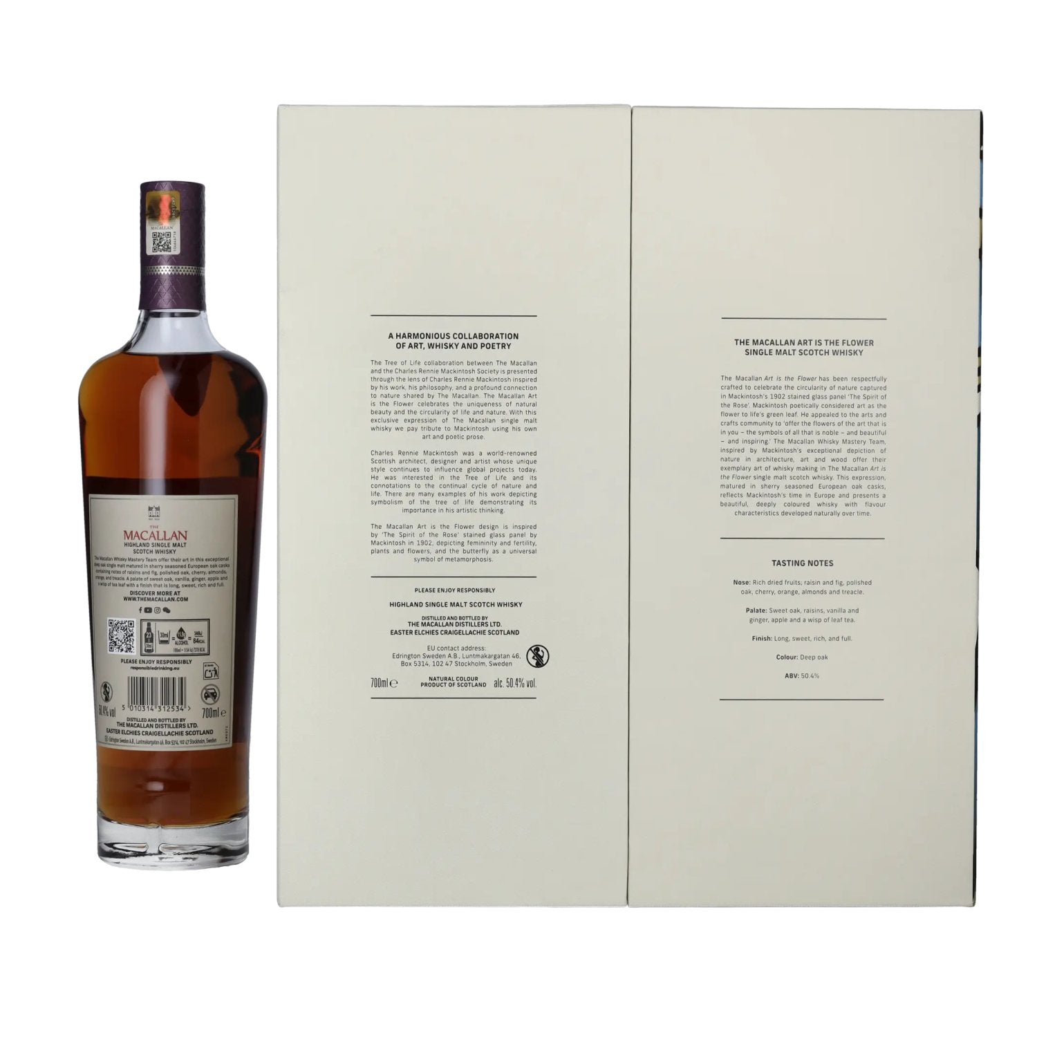The Macallan ART IS THE FLOWER Highland Single Malt 50,4% vol. 0,7l en coffret cadeau