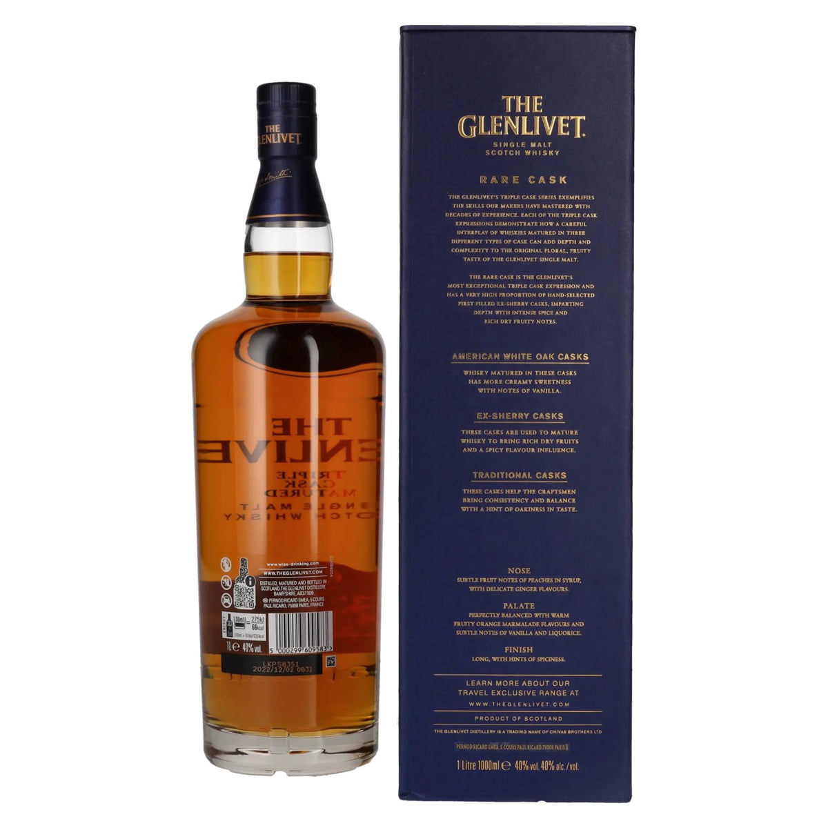 The Glenlivet RARE CASK Small Batch No. 9378/016 40% vol. 1 litre in a gift box