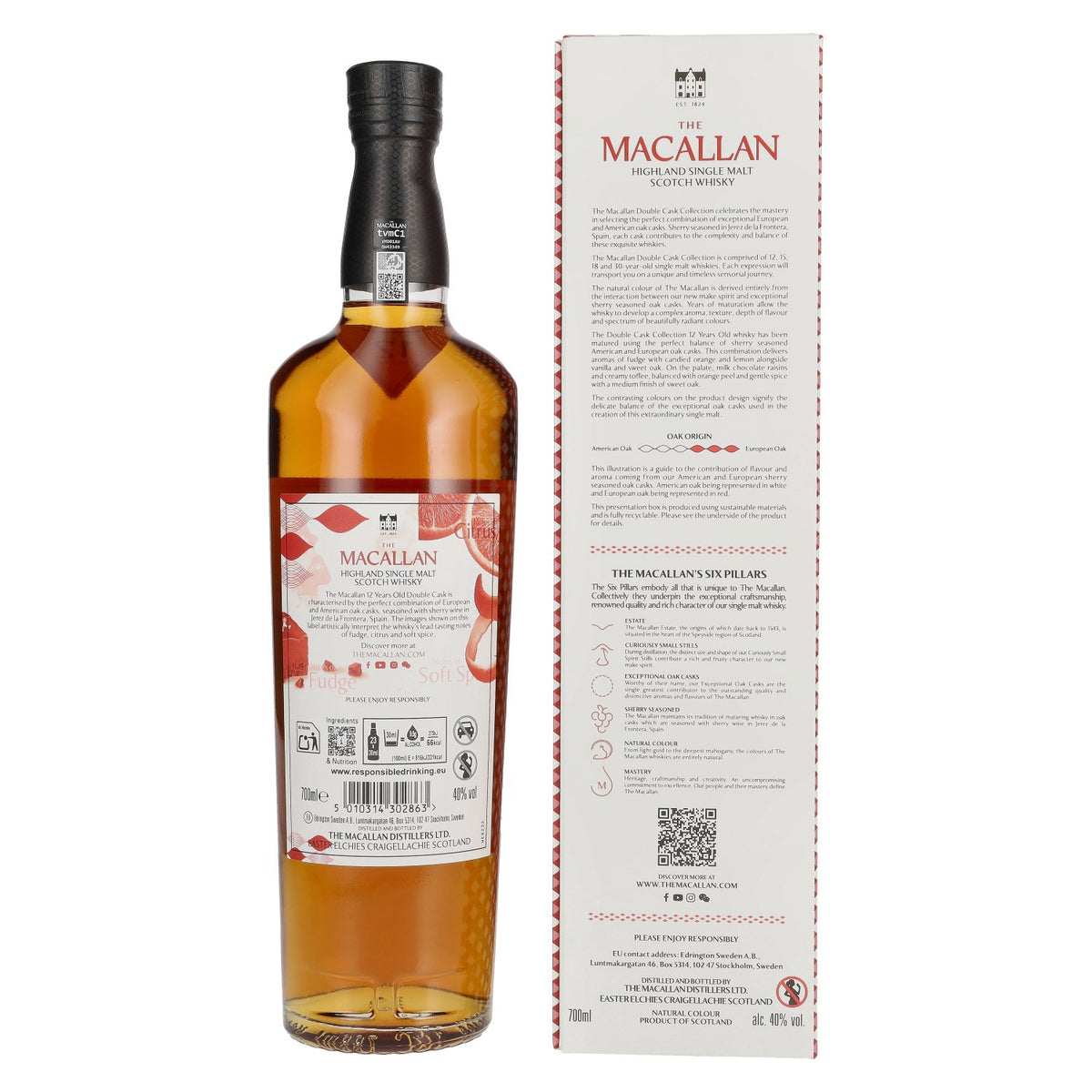 The Macallan 12 Years Old DOUBLE CASK COLLECTION 40% vol. 0.7 l in a gift box