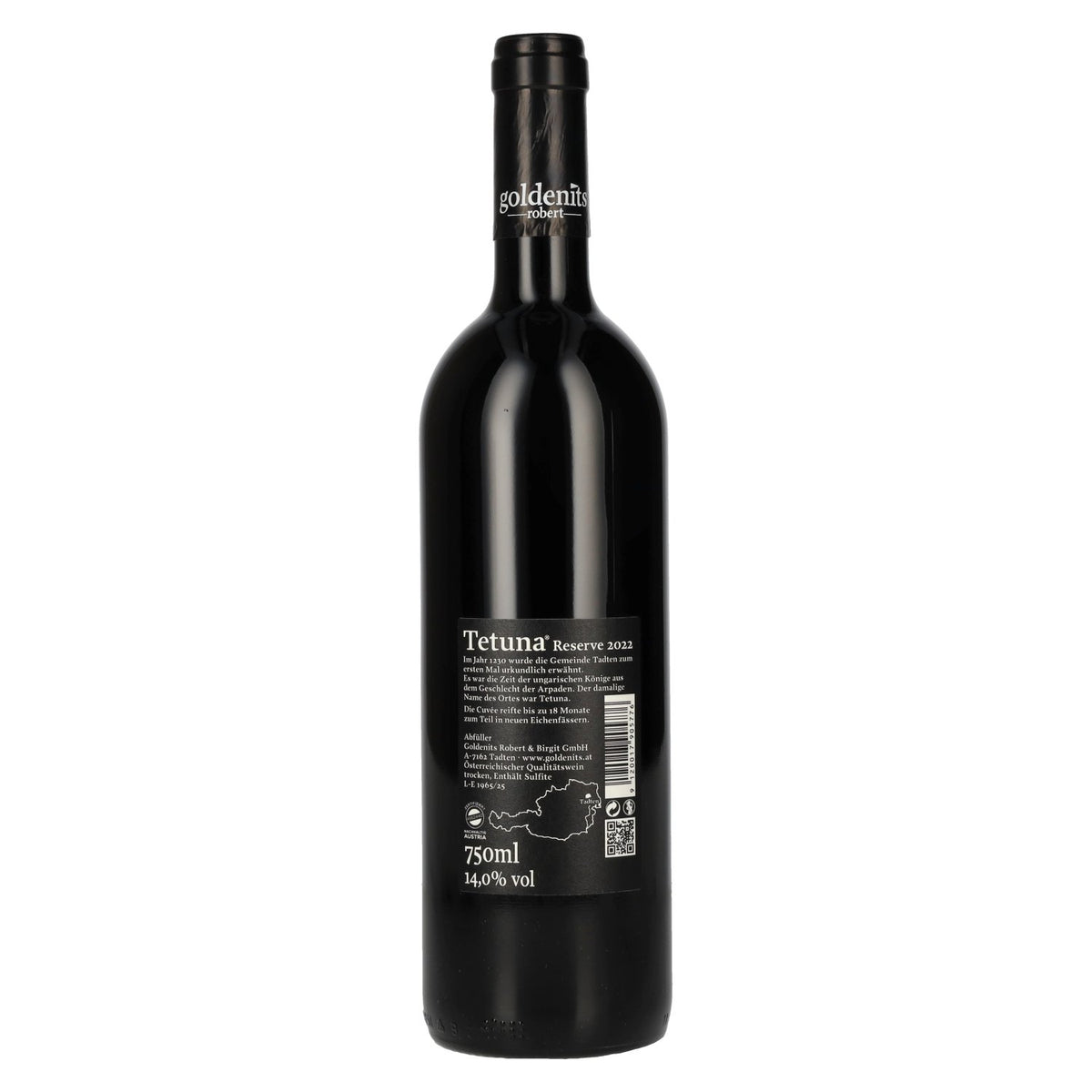 Goldenits Robert Tetuna Reserve 2022 14% ABV 0.75 l