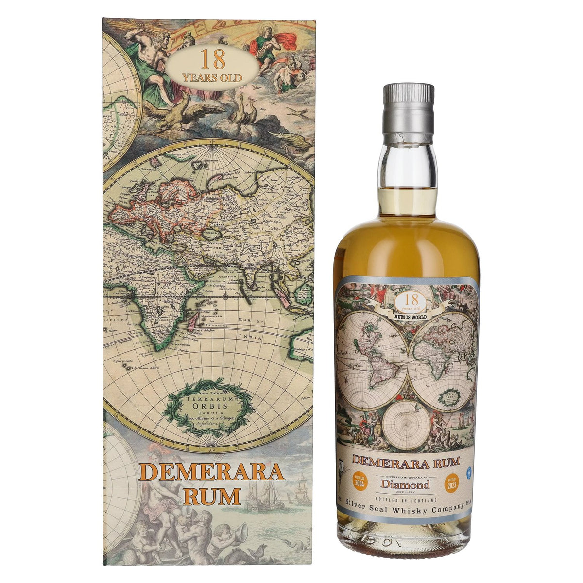 Rhum Silver Seal DEMERARA DIAMOND 18 ans d'âge 2004, 55,1 % vol., 0,7 l, dans un coffret cadeau