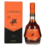 Brandy Carlos I de Jerez de la Frontera Original Solera Gran Reserva, vieilli en fûts de xérès, 40 % vol., 0,7 l, dans un coffret cadeau