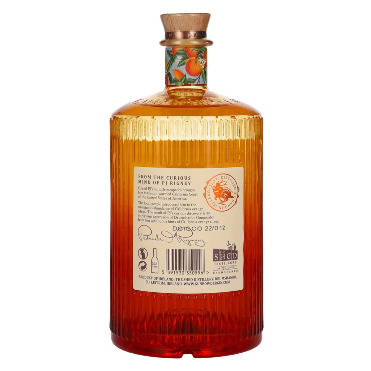 Drumshanbo Gunpowder Irish Gin with California Orange Citrus 43% ABV 0.7l