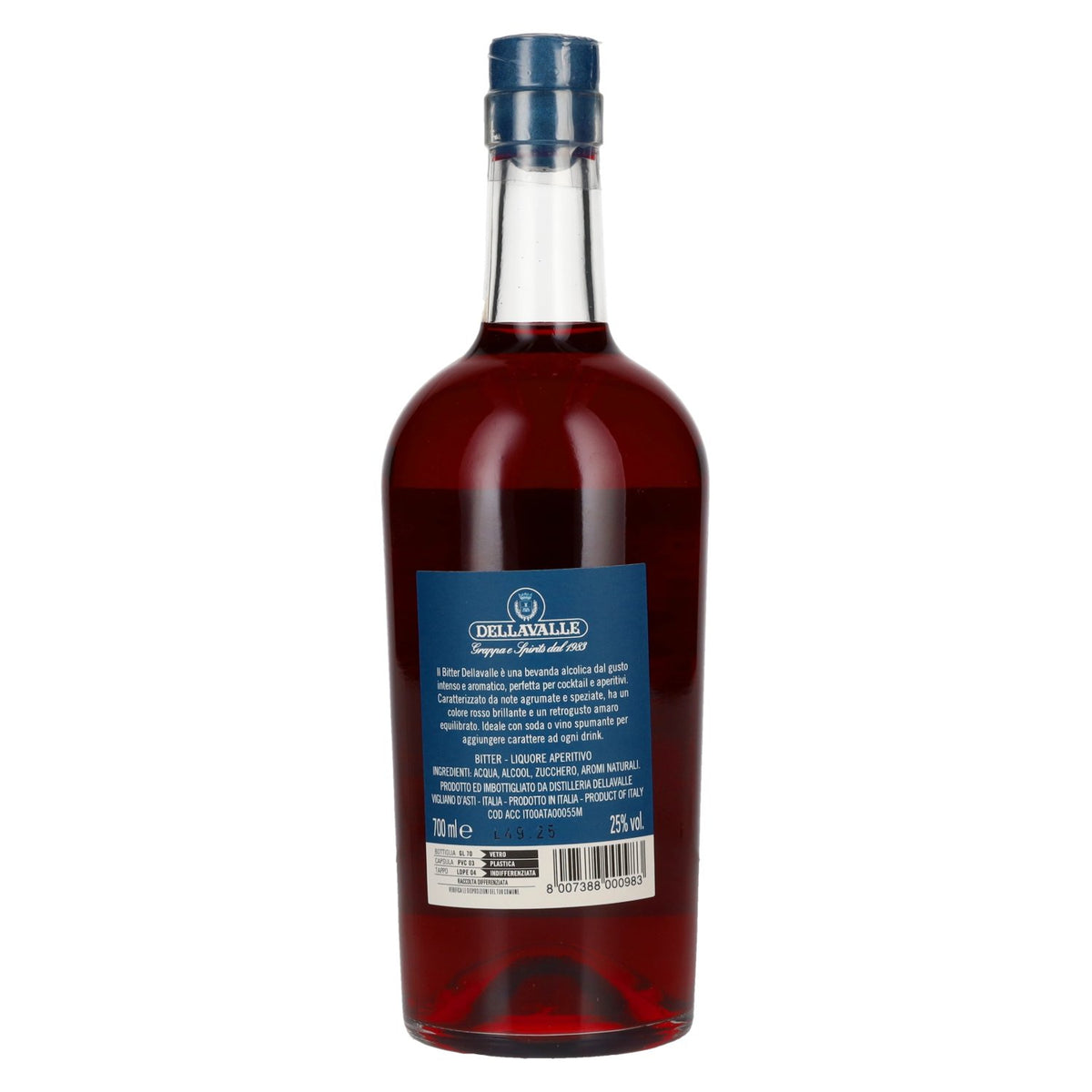 Dellavalle BITTER, liqueur apéritive, 25 % vol., 0,7 l