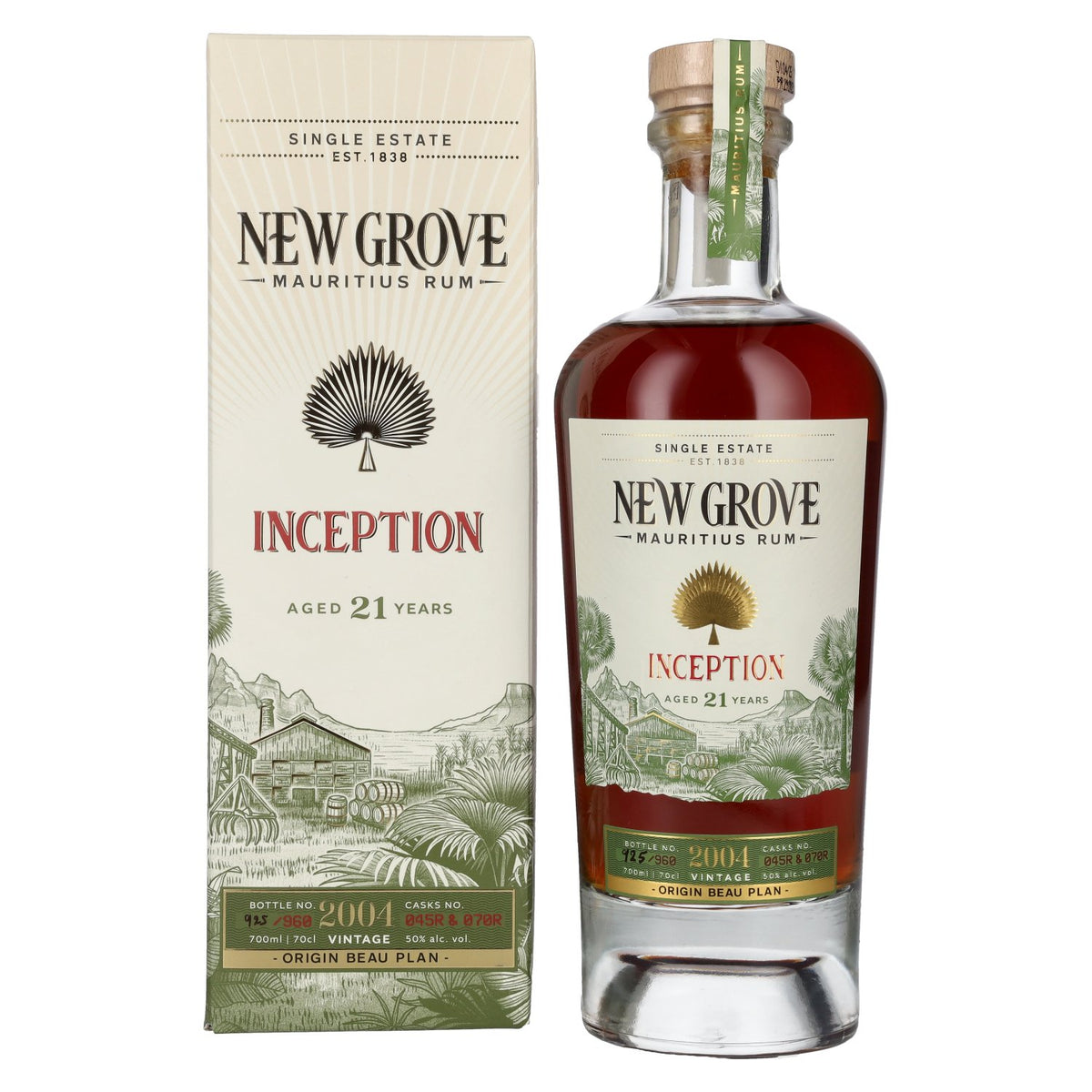 New Grove INCEPTION 21 Years Old Mauritius Rum Vintage 2004 50% Vol. 0,7l in Geschenkbox