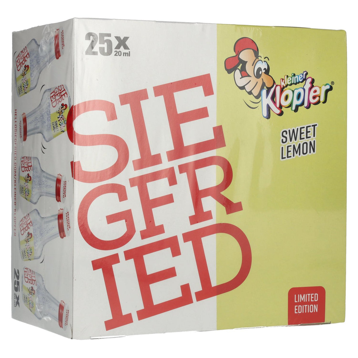 Kleiner Klopfer Sweet Lemon, 15% ABV, 25 x 0.02 l
