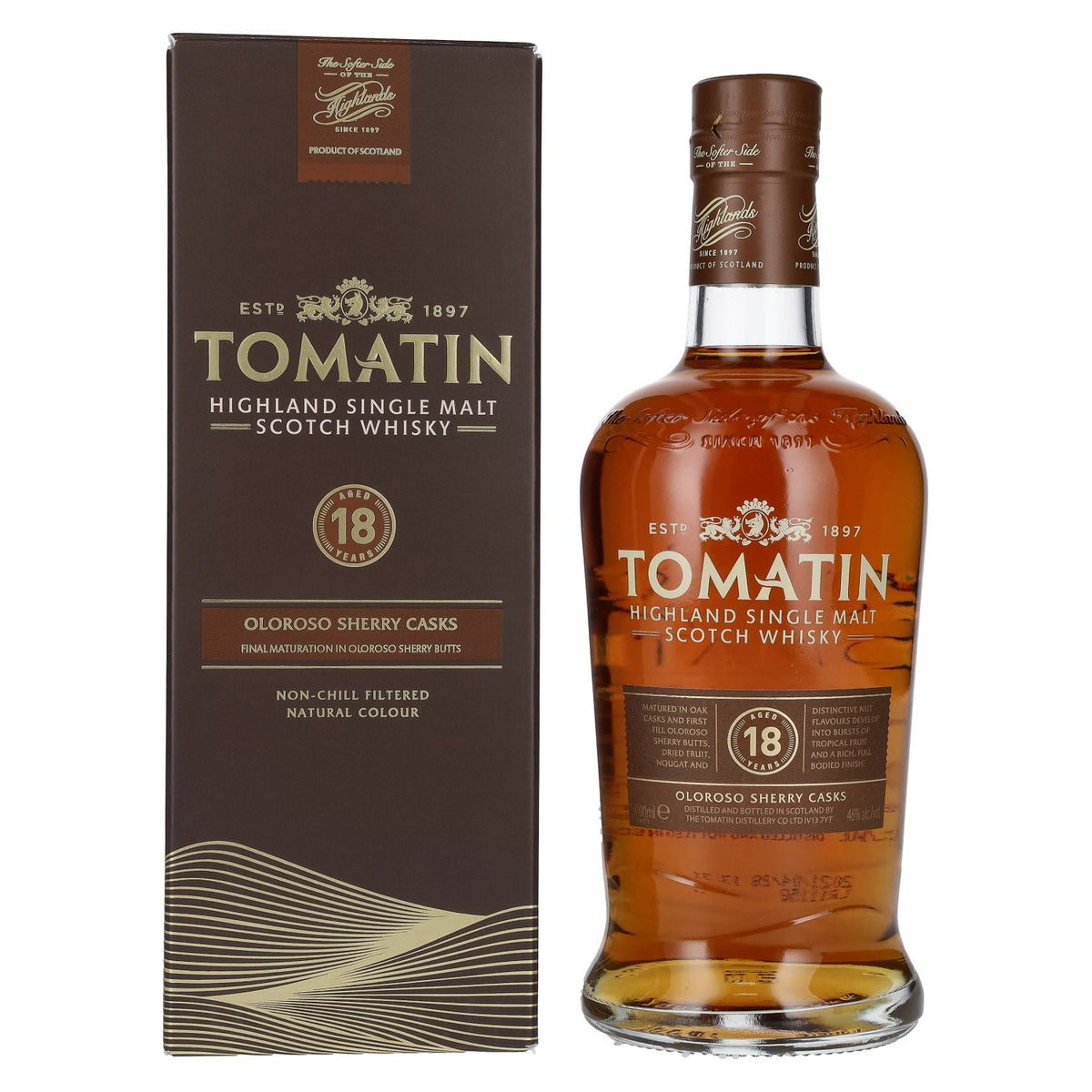 Tomatin 18 Years Old OLOROSO SHERRY CASKS 46% Vol. 0,7l in Geschenkbox