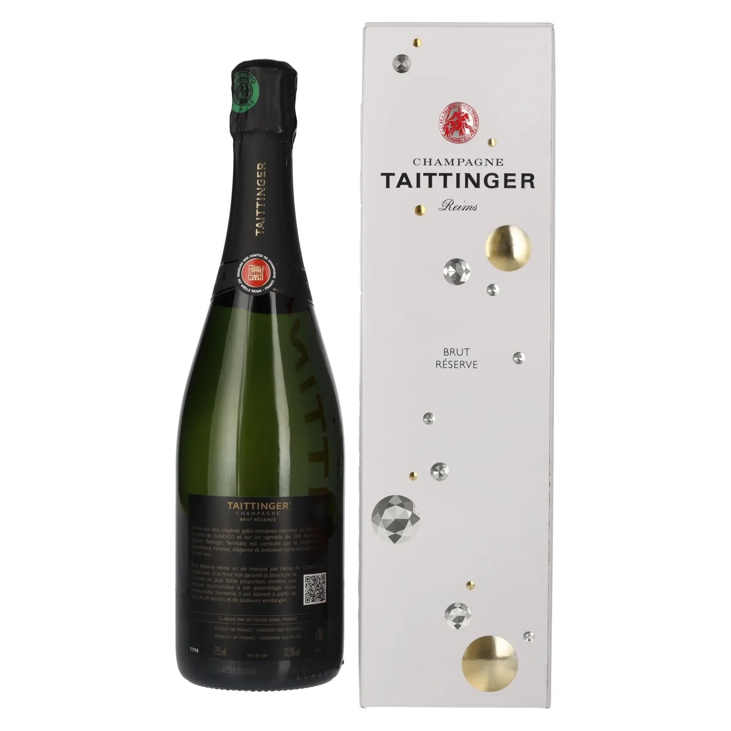 Taittinger Champagne Réserve Brut 12,5% Vol. 0,75l in geschenkverpakking