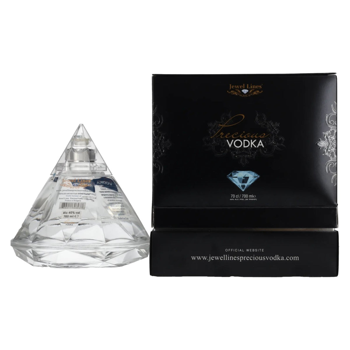 Jewels Lines Precious Vodka 40% vol. 0.7l in a gift box with a pourer
