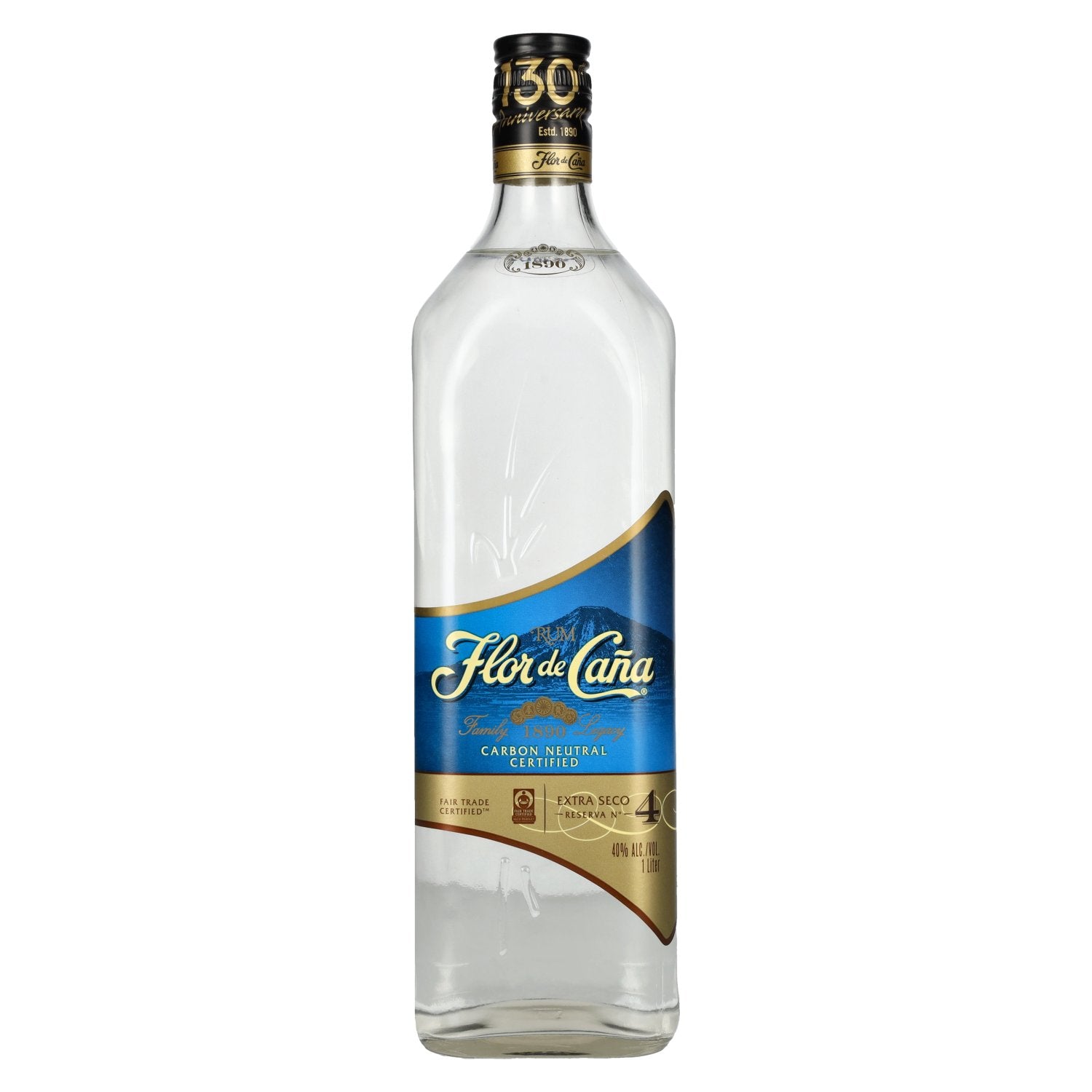 Flor de Caña EXTRA SECO Rum Reserva N° 4 40% Vol. 1l