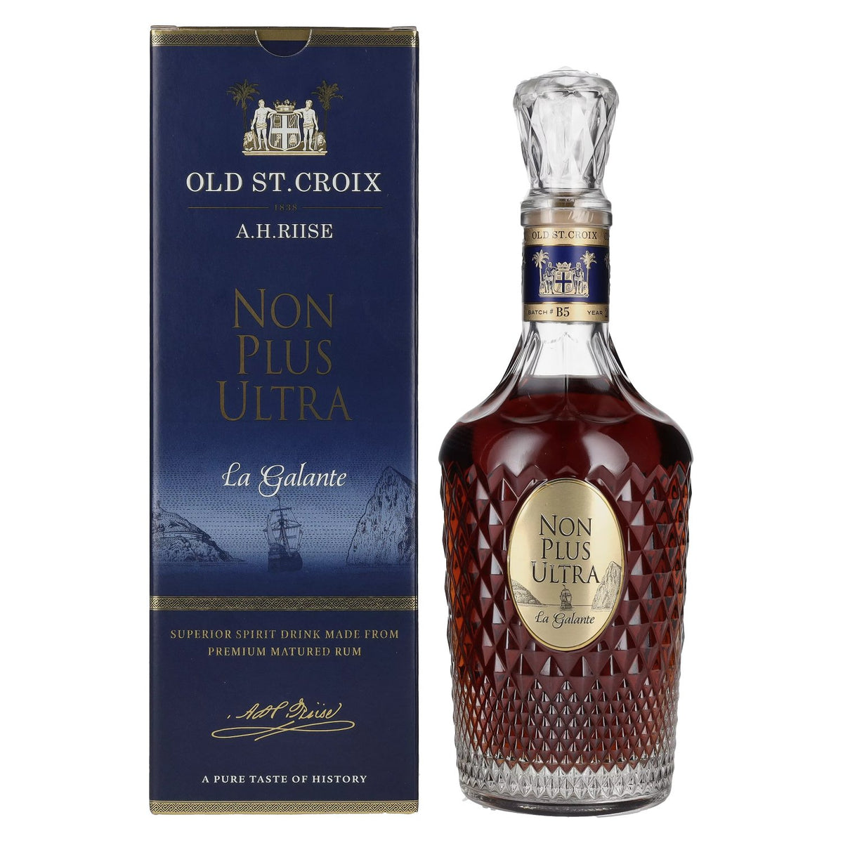 Old St. Croix A.H. Riise NON PLUS ULTRA La Galante 43,4% vol. 0,7 l in geschenkverpakking