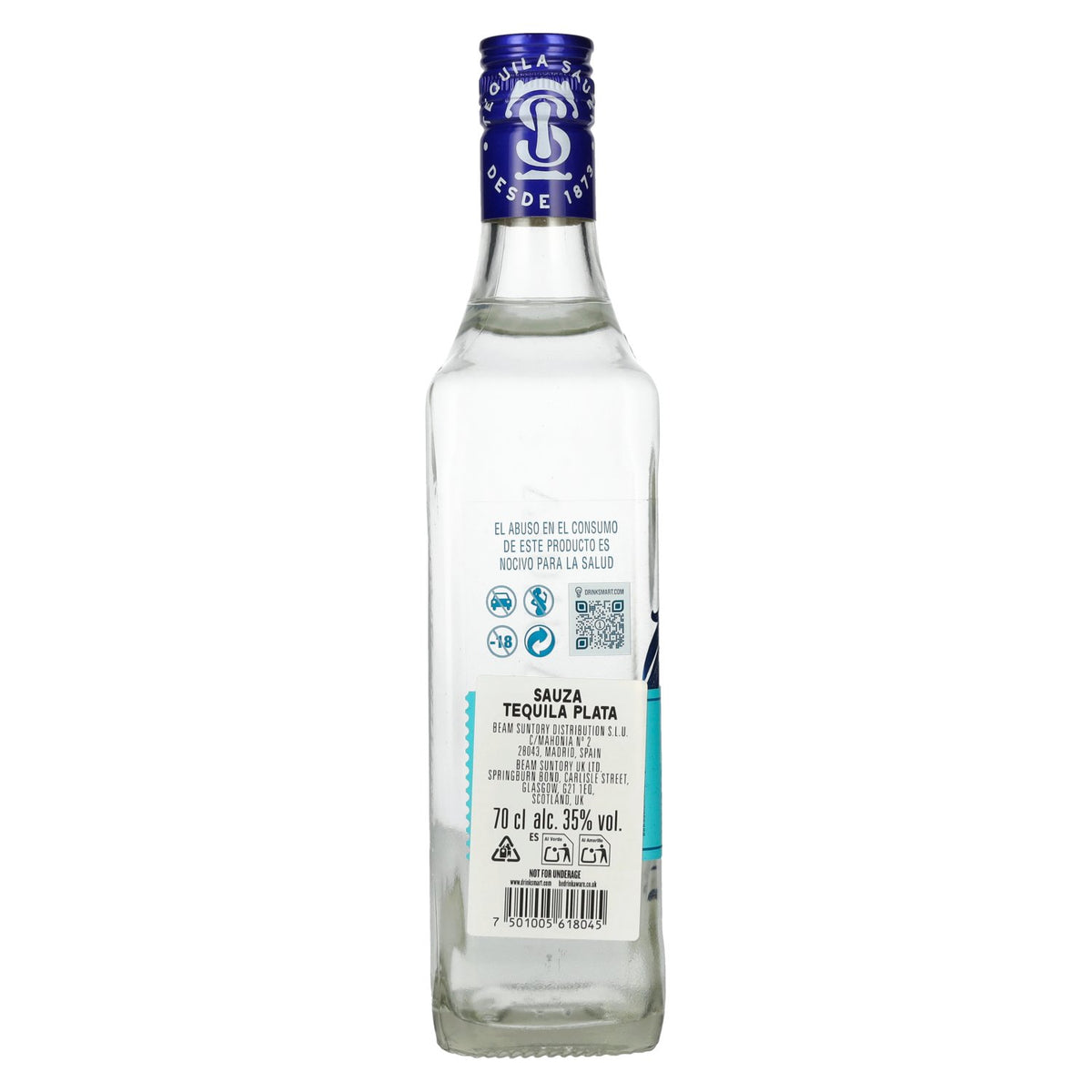 Sauza Hacienda Tequila Plata Agave Azul 35% vol. 0,7 l