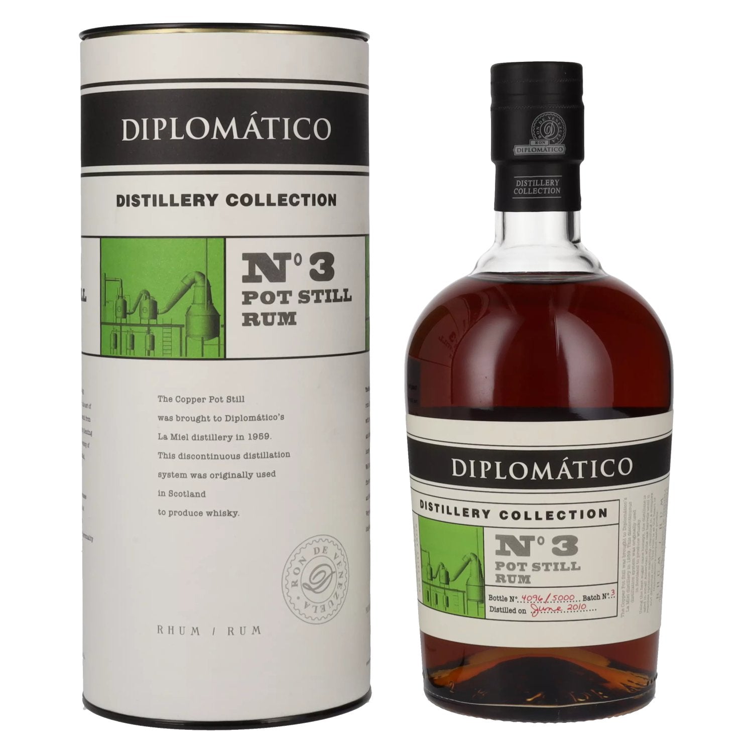 Diplomático Distilleerderij Collectie N° 3 POT STILL Rum 47% Vol. 0,7l in geschenkverpakking