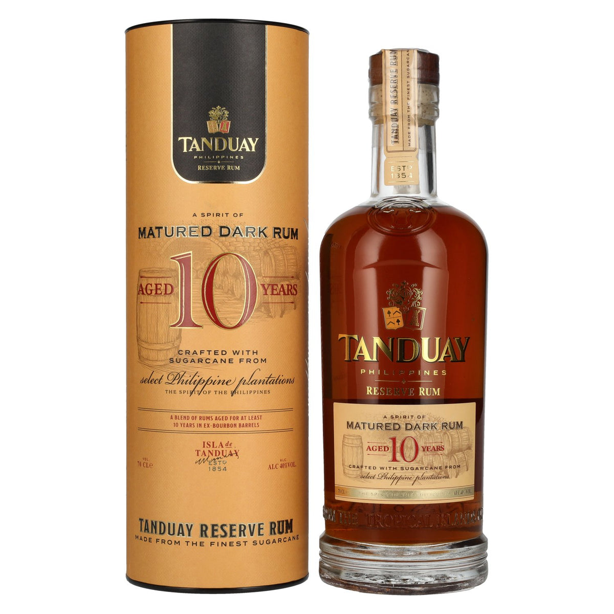 Tanduay 10 Years Old Reserve Dark Rum 40% Vol. 0,7l in Geschenkbox