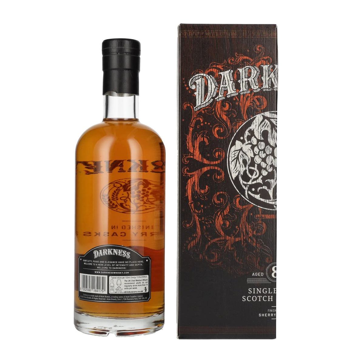 Darkness! 8 Years Old Single Malt Scotch Whisky SHERRY CASKS 47,8% Vol. 0,7l in Geschenkbox