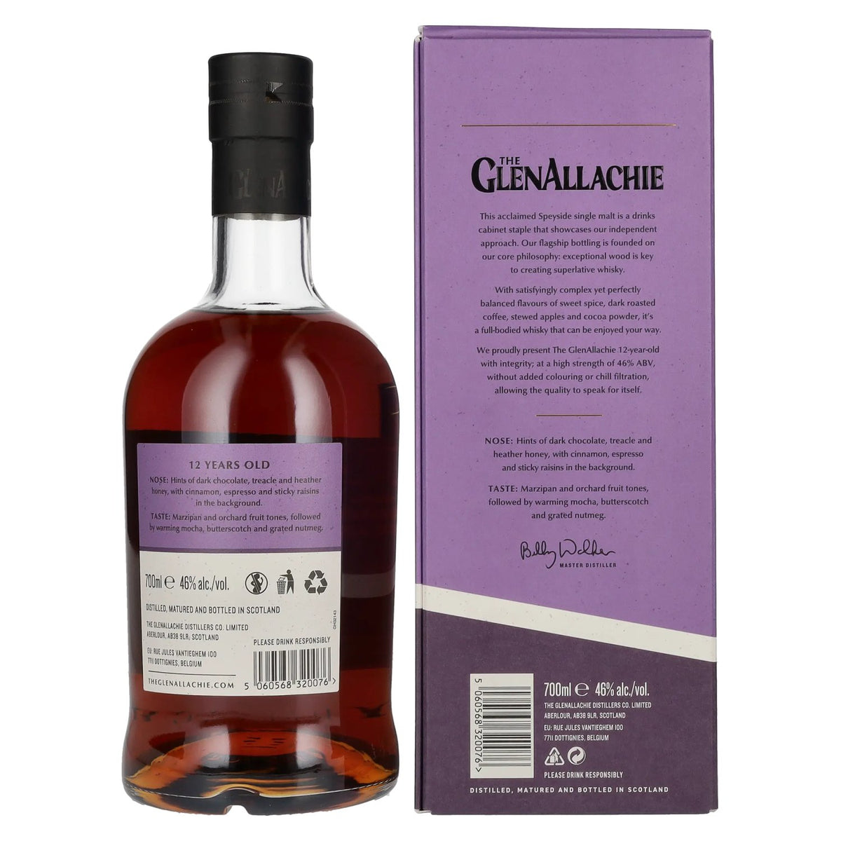 The GlenAllachie 12 Years Old Speyside Single Malt 46% vol. 0,7 l in geschenkverpakking