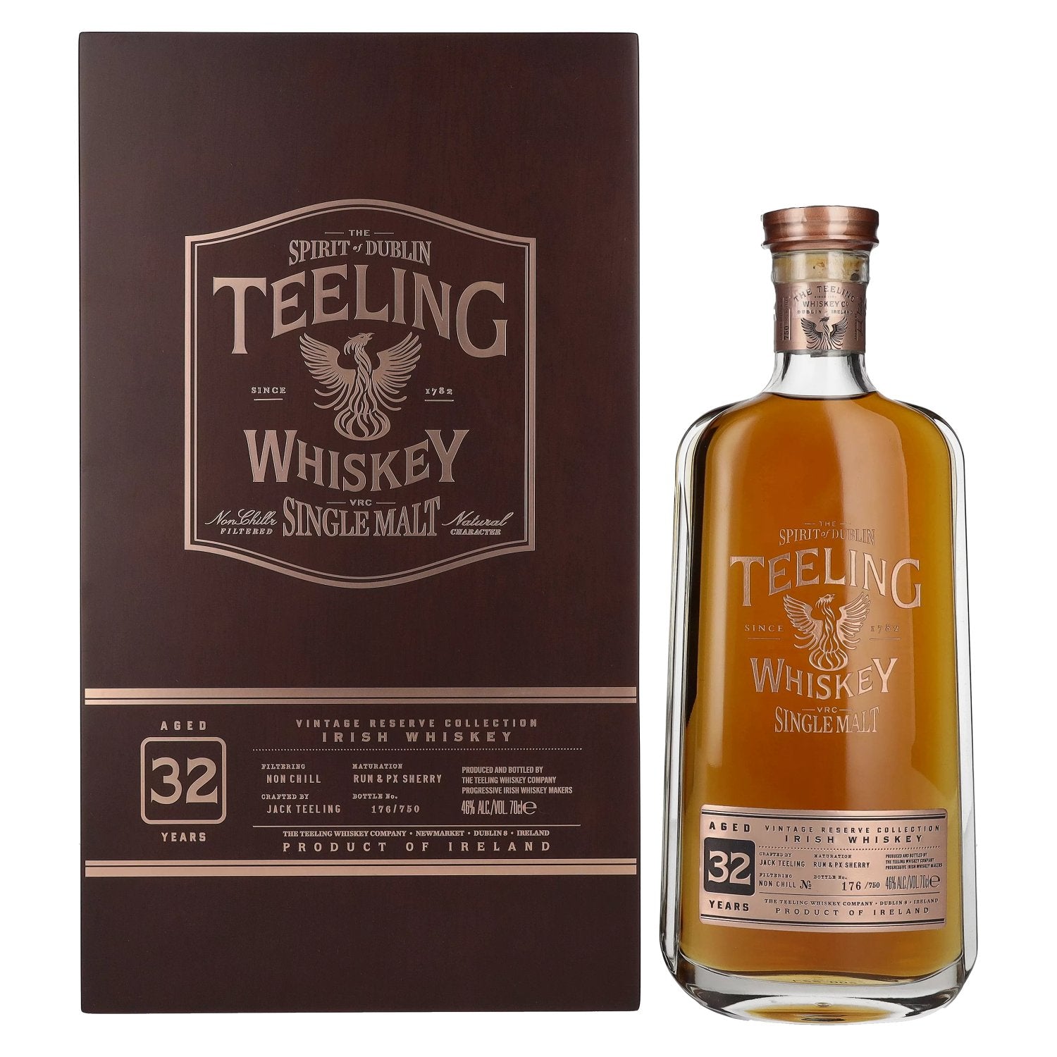 Teeling Whiskey 32 Years Old VINTAGE RESERVE COLLECTION 46% Vol. 0,7l in houten doos