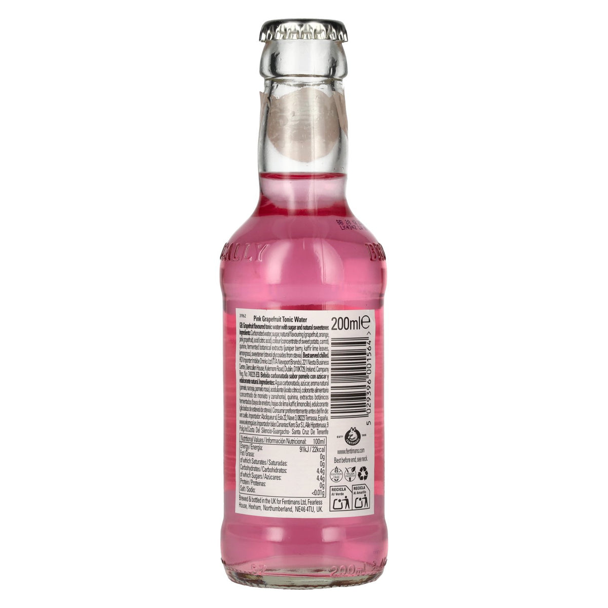 Eau tonique Fentimans PINK GRAPEFRUIT, 6 x 4 x 0,2 l