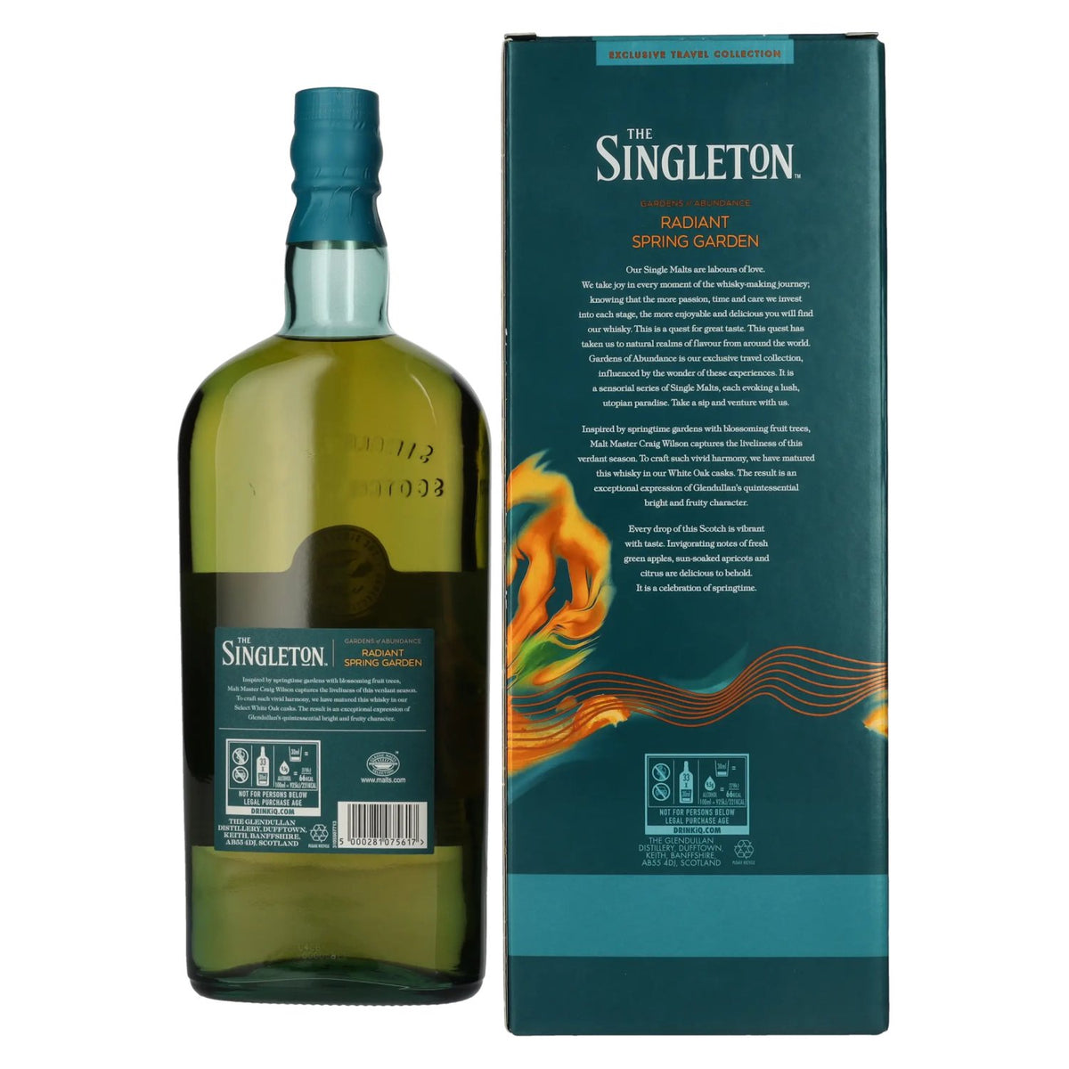 The Singleton Glendullan RADIANT SPRING GARDEN Single Malt Scotch Whisky 40% vol. 1 l in a gift box