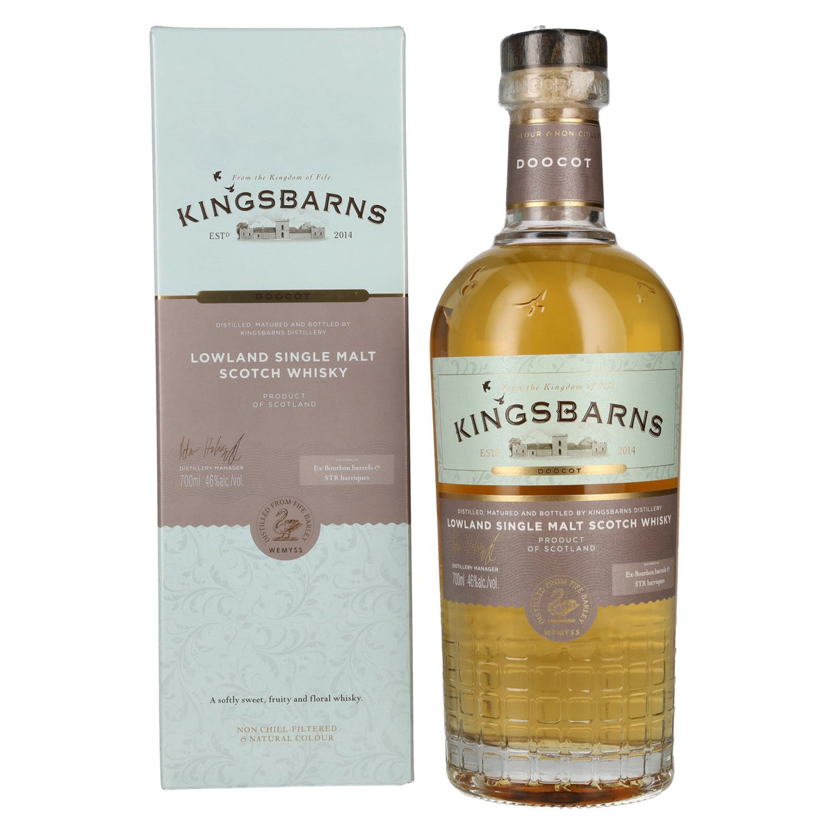 Kingsbarns DOOCOT Lowland Single Malt Scotch Whisky 46% Vol. 0,7l in geschenkverpakking