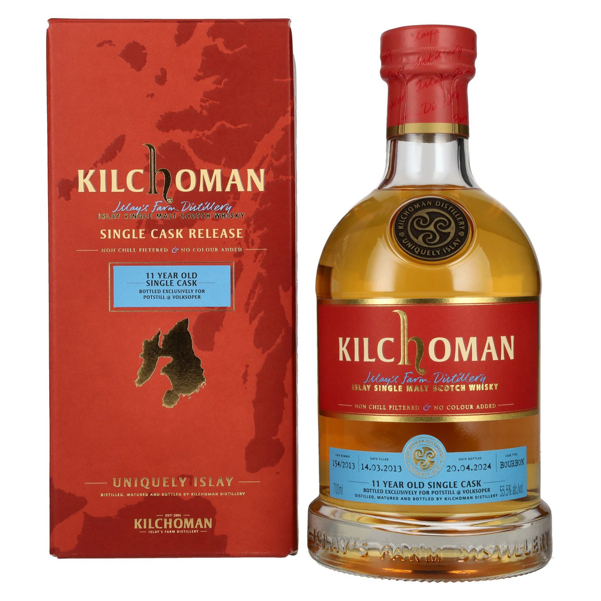 Kilchoman 11 Years Old Islay Single Cask Release 2024 55.5% ABV 0.7l in a gift box