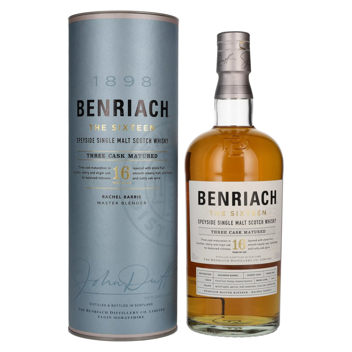 Benriach THE SIXTEEN Single Malt Three Cask Matured 43 % vol., 0,7 l, dans un coffret cadeau