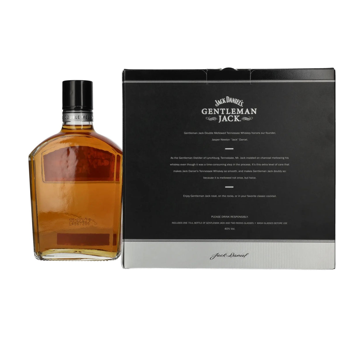 Jack Daniel's GENTLEMAN JACK Tennessee Whiskey 40% Vol. 0,7l in Geschenkbox mit 2 Gläsern