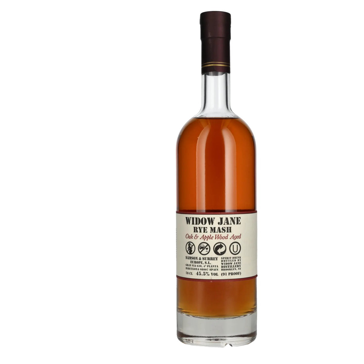Widow Jane Rye Mash Oak &amp; Apple Wood Aged 45,5% vol. 0,7 l