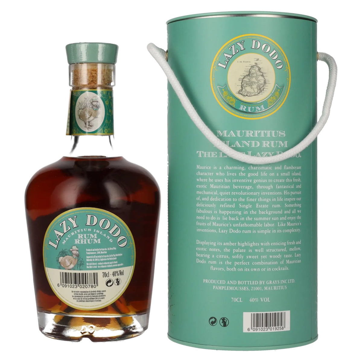 Lazy Dodo Single Estate Rum 40% vol. 0,7 l in geschenkverpakking