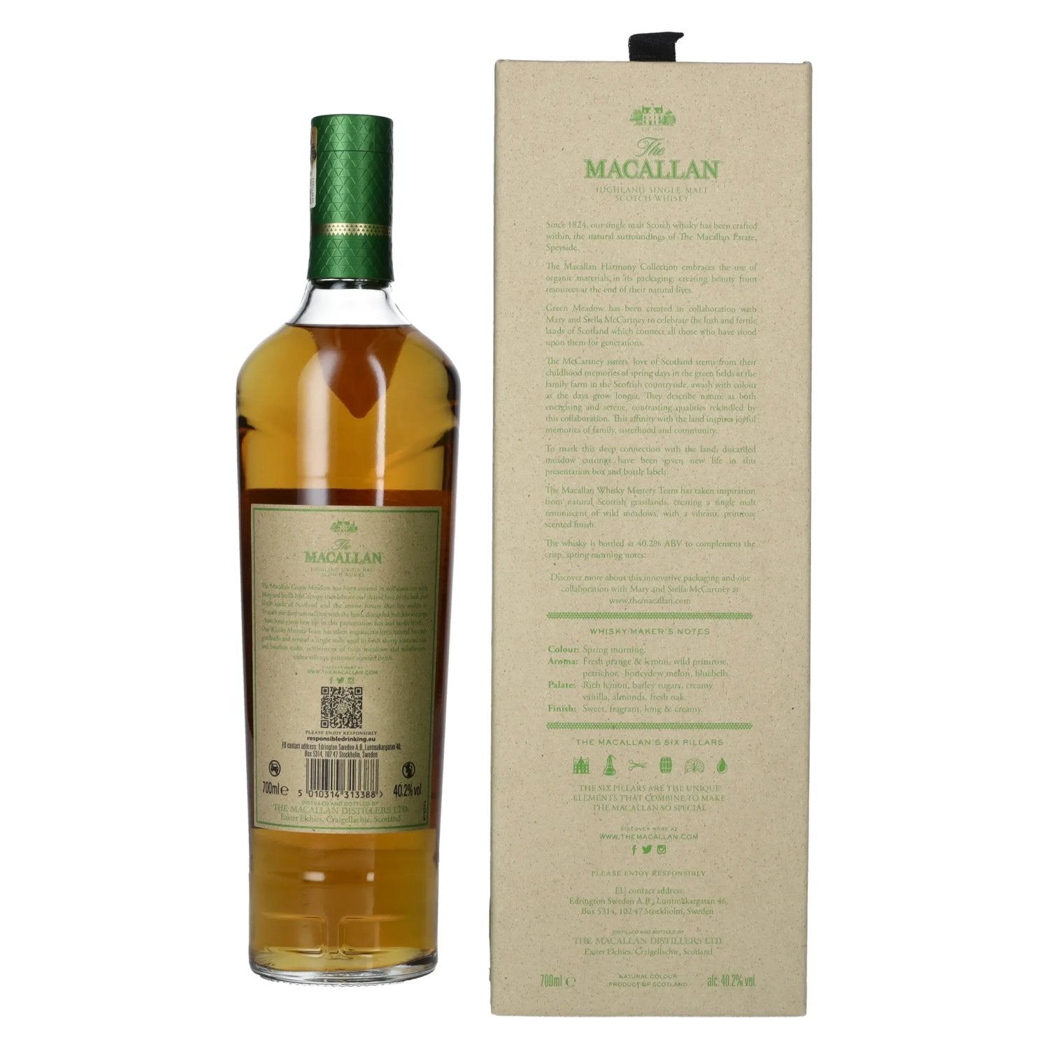The Macallan The Harmony Collection GREEN MEADOW Highland Single Malt 40,2% Vol. 0,7l in Geschenkbox