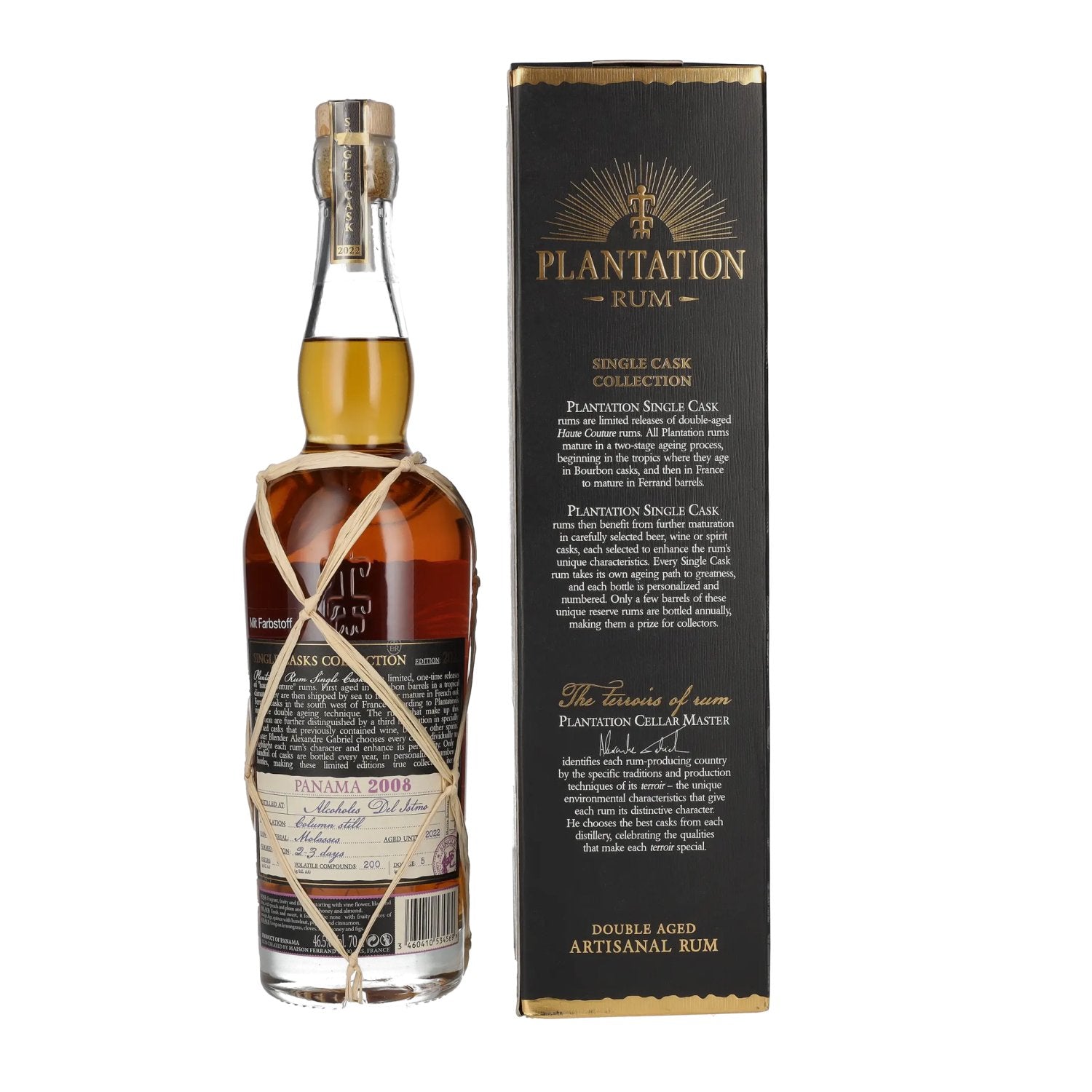 Plantation Rum PANAMA Single Cask White Pineau des Charentes Finish 2008 46,5% Vol. 0,7l in gift box