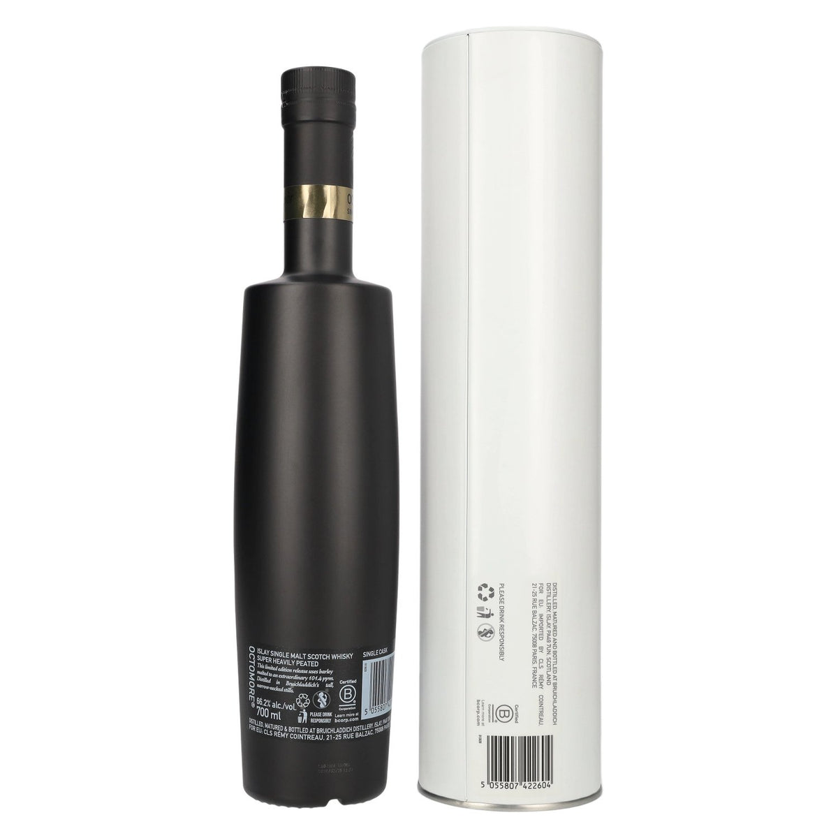 Octomore Ochdamh-mòr SINGLE CASK Super Heavily Peated Islay Single Malt 66,2% vol. 0,7 l in blikken doos