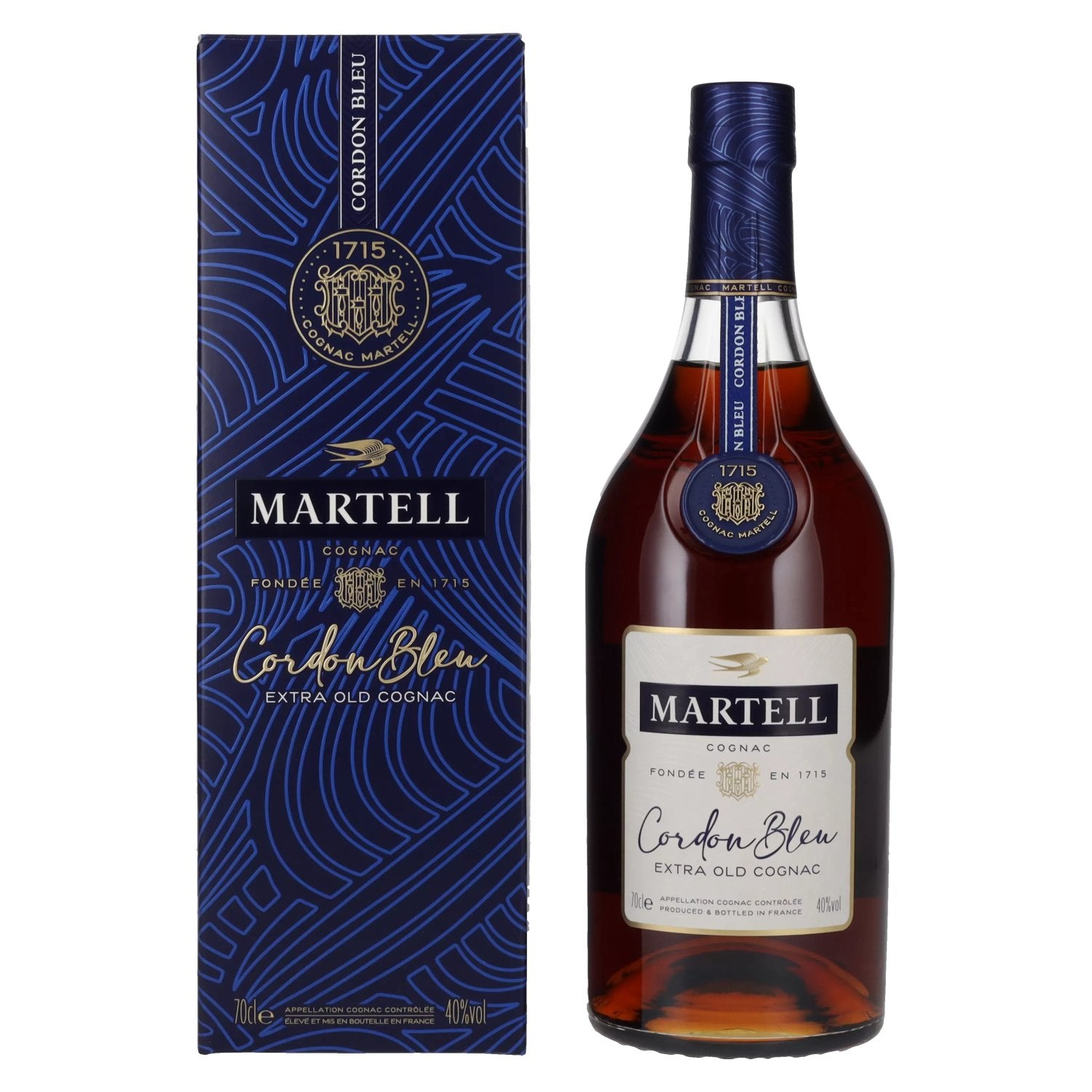 Martell Cognac Cordon Bleu Extra Old Cognac 40% Vol. 0,7l in gift box