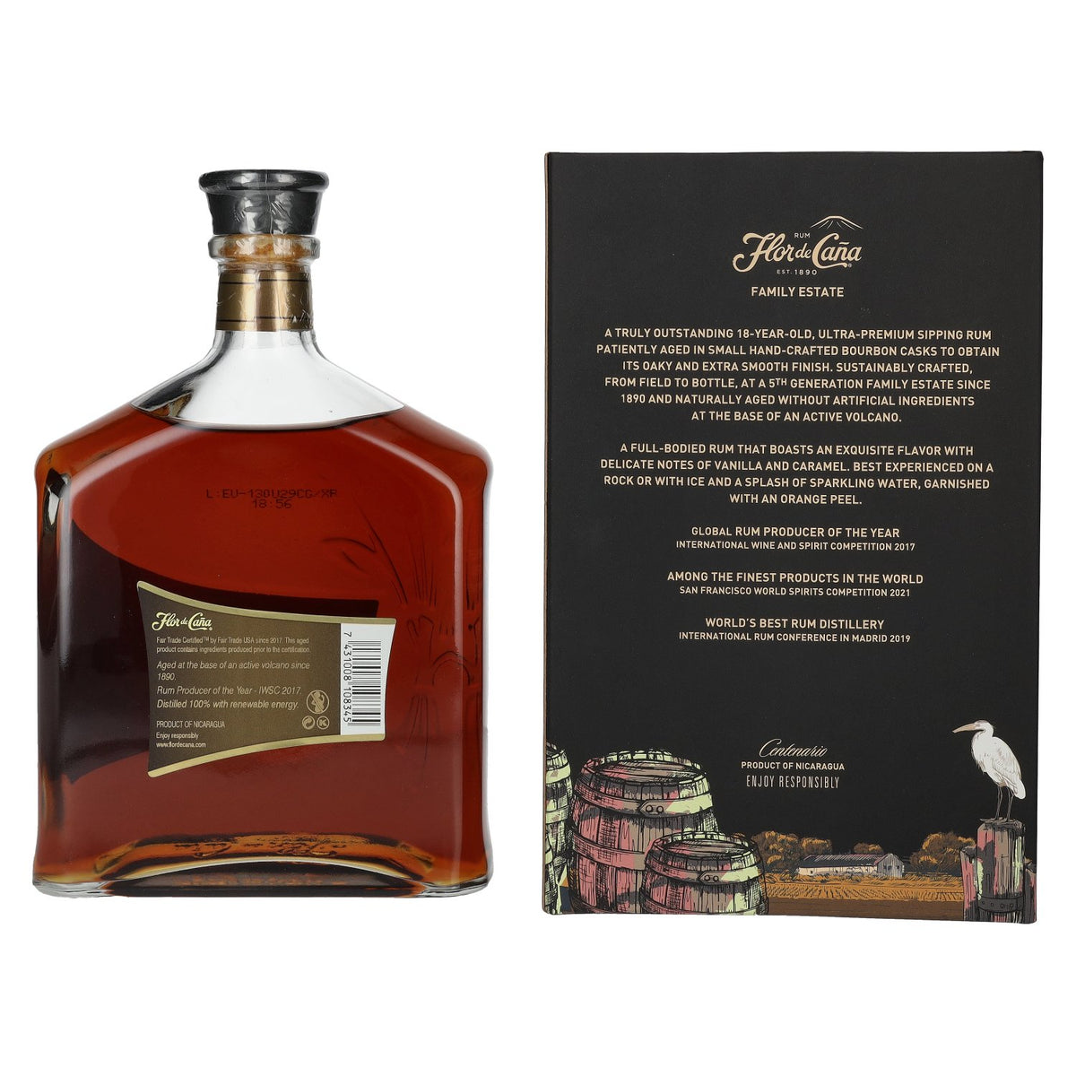 Flor de Caña Centenario 18 Years Old LEGACY EDITION I 40% vol. 1 l in geschenkverpakking