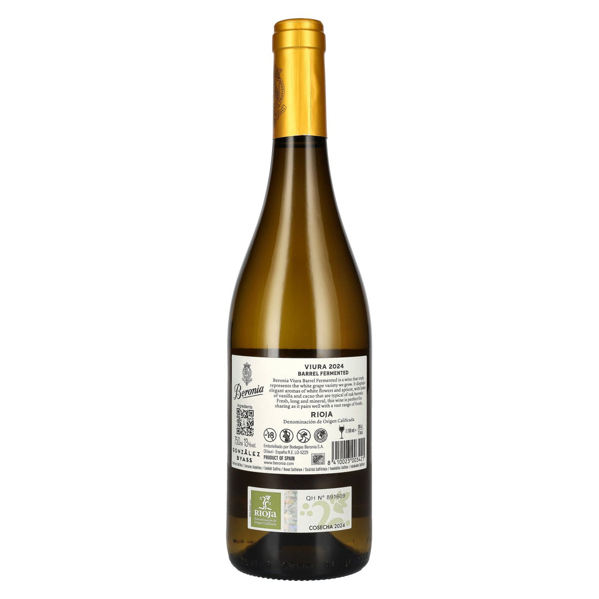 Beronia Viura Barrel Fermented Rioja DOC 2024 13% Vol. 0,75l