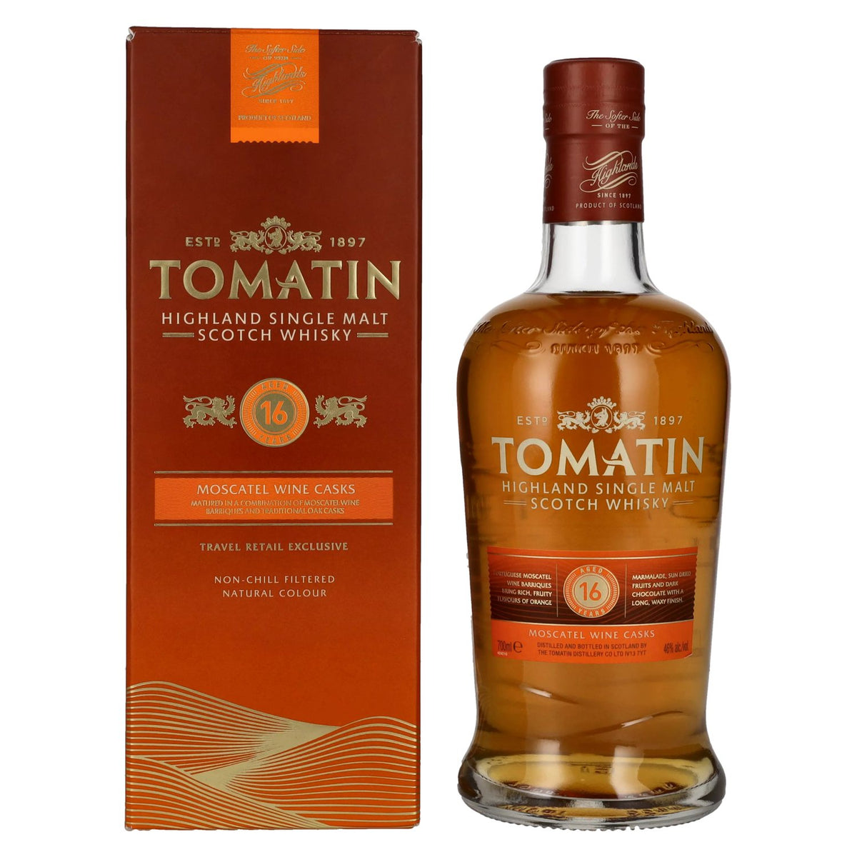 Tomatin 16 Years Old MOSCATEL WINE CASKS 46% Vol. 0,7l in Geschenkbox