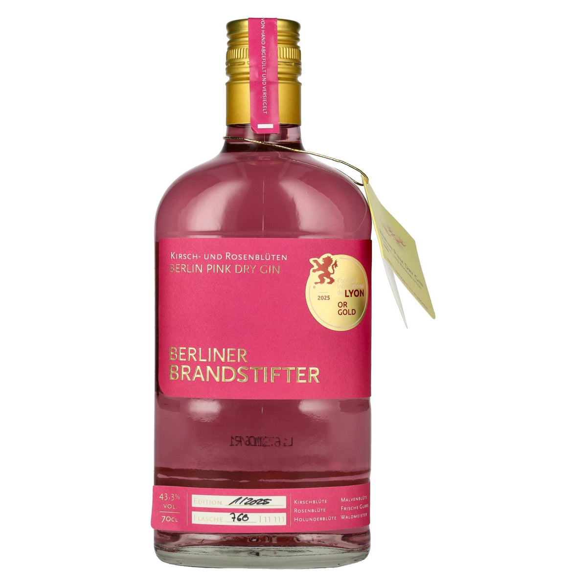 Berliner Brandstifter Berliner Dry Pinkster Gin 43,3% Vol. 0,7l
