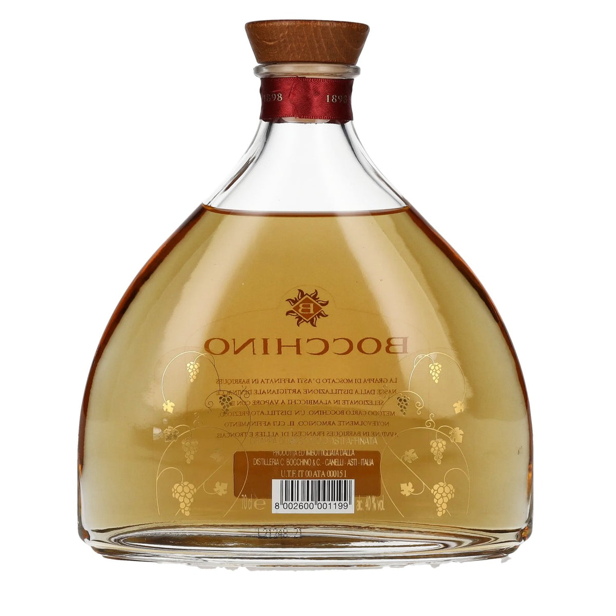 Bocchino Grappa di MOSCATO D'ASTI en barriques 40% vol. 0,7l