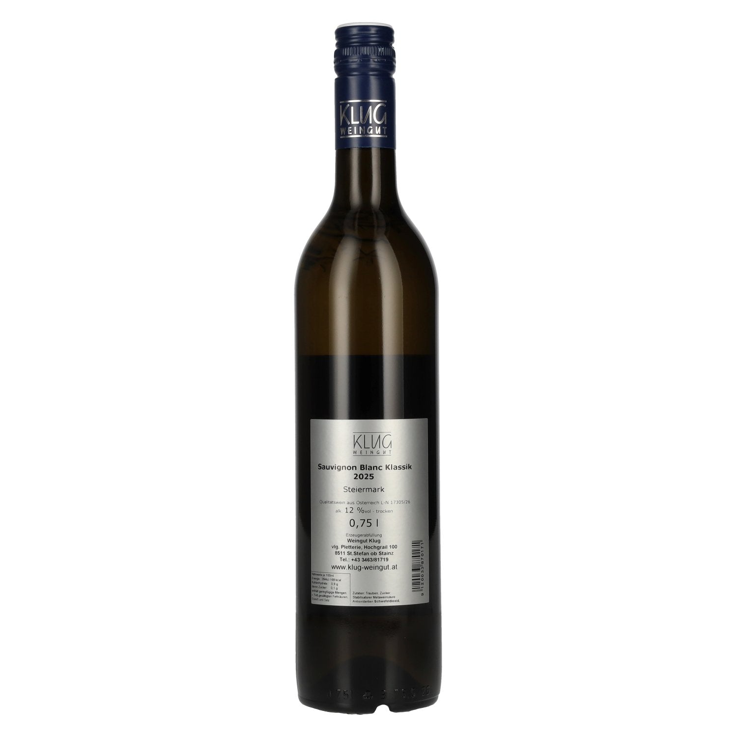 Weingut Klug Sauvignon Blanc Klassik Steiermark 2025 12% Vol. 0,75l