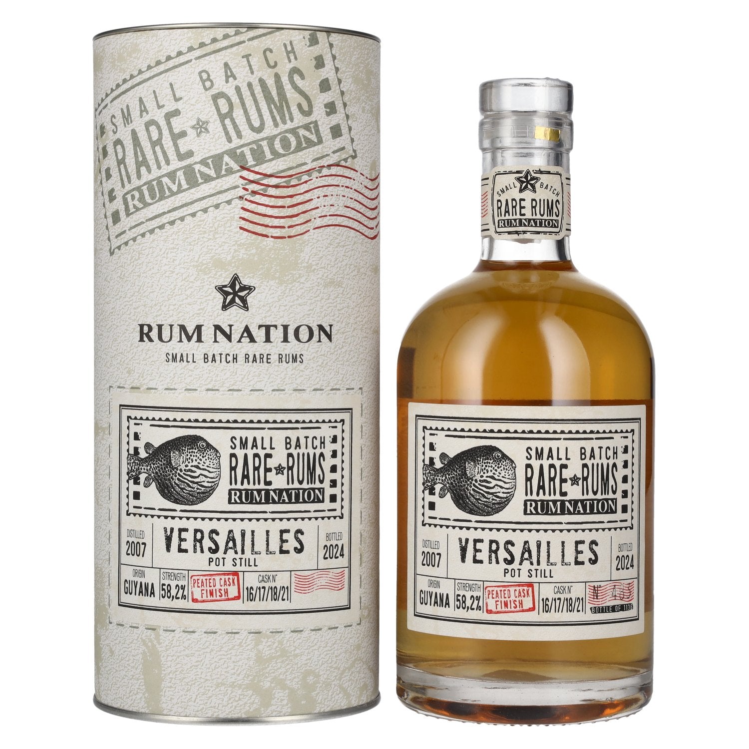 Rum Nation Rare Rums VERSAILLES 2007/2024 58,2 % vol. 0,7 l dans un coffret cadeau