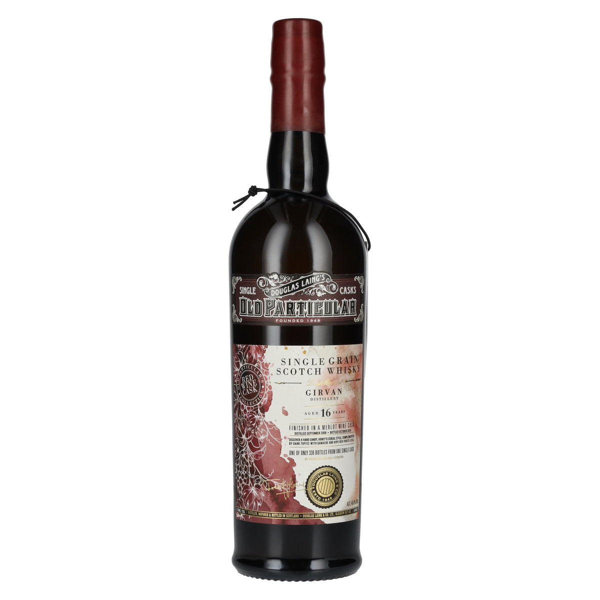 Douglas Laing OLD PARTICULAR Girvan, whisky single grain de 16 ans d'âge, 2008, 48,4 % vol., 0,7 l