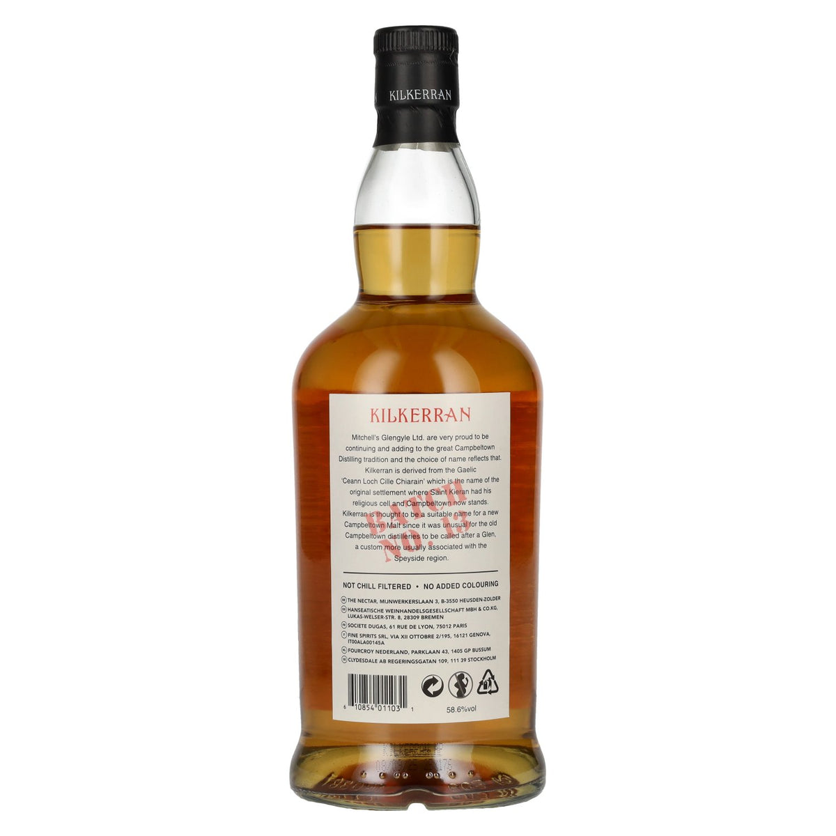 Kilkerran Glengyle Distillery Sterk geturfde Small Batch Single Malt Whisky Batch 13 58,6% vol. 0,7 l