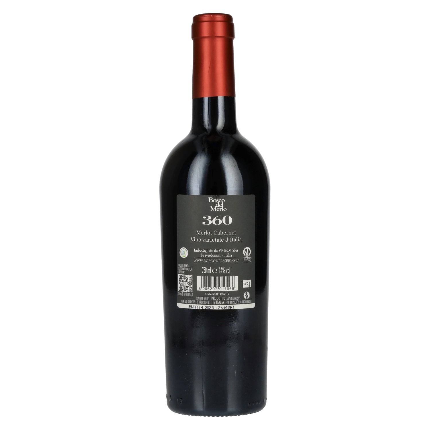 Bosco del Merlo 360 Ruber Capite Merlot Cabernet 2023 14% Vol. 0,75l