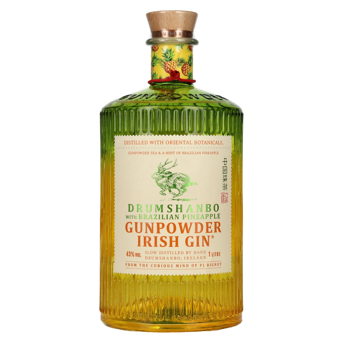 Drumshanbo Gunpowder Irish Gin met Braziliaanse ananas 43% Vol. 1l