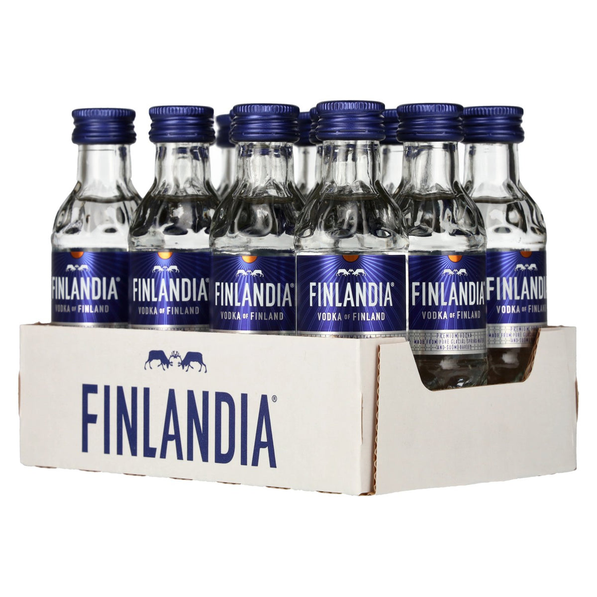 Finlandia Vodka from Finland 40% ABV 12 x 0.05 l