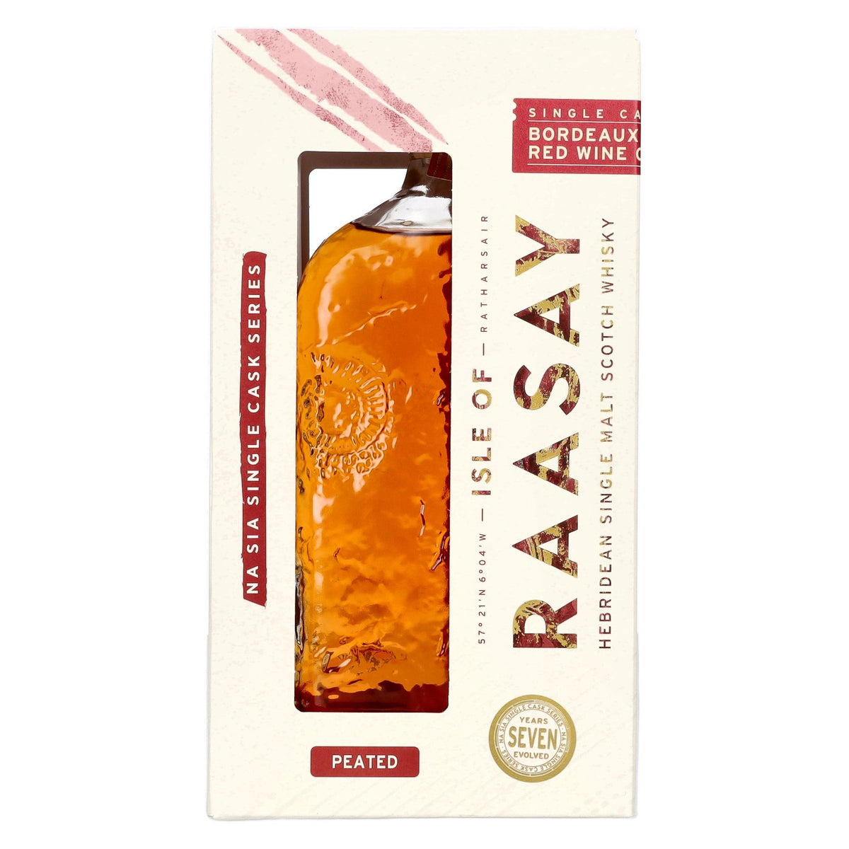 Isle of Raasay 7 Years Old Peated Bordeaux Red Wine Single Malt Single Cask #18/792 59,3% vol. 0,7 l in geschenkverpakking