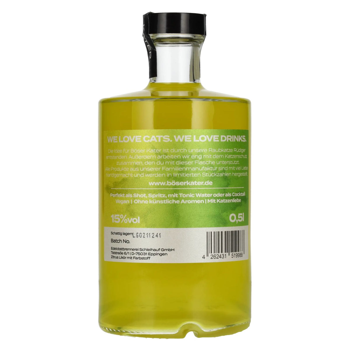 Böser Kater Aperitivo Citron &amp; Citron vert 15 % vol. 0,5 l
